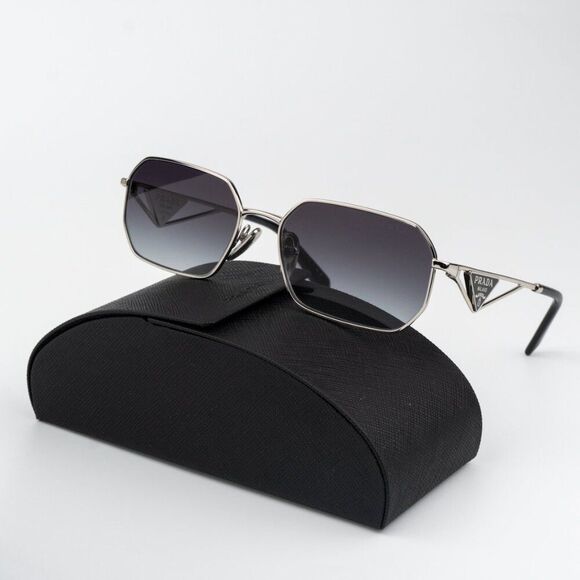 小物 PRADA halfrim sunglasses silver Prada Ultravox Sunglasses Narrow Small Frame Silver New! | eBay